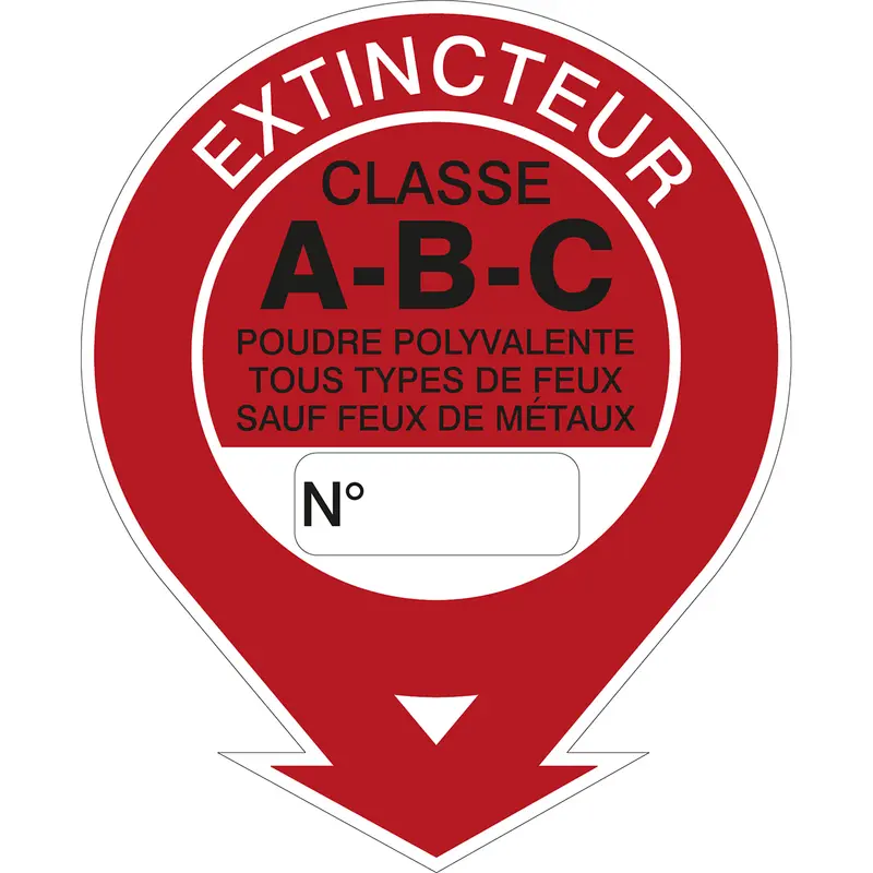Brandsicherheitspiktogramm - Feuerlöscher Klasse A-B-C
