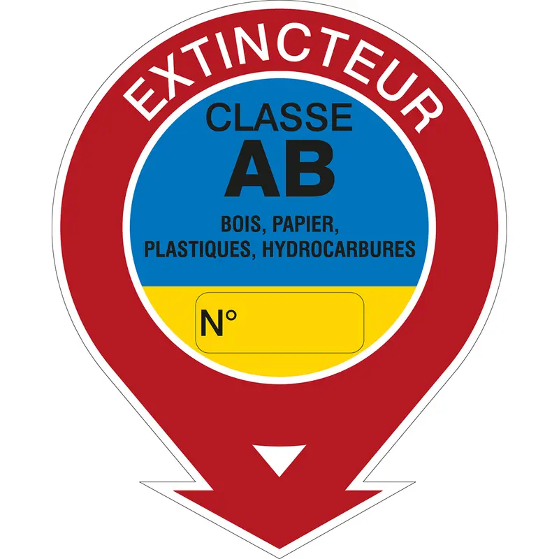 Brandsicherheitspiktogramm - Feuerlöscher Klasse AB