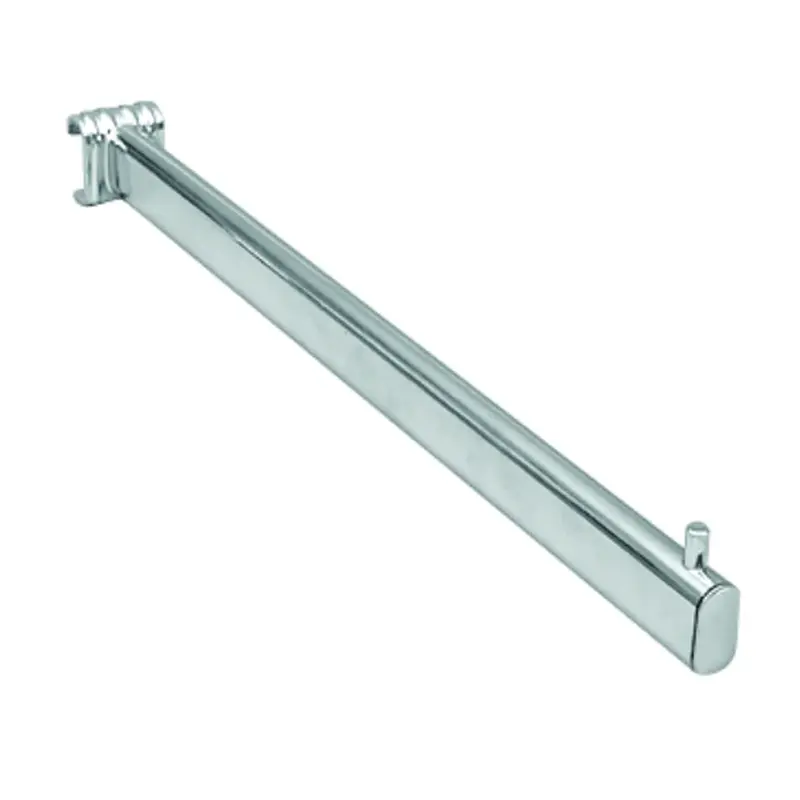 Bras droit chromé – Tube ovale 30×15 mm – 38 cm