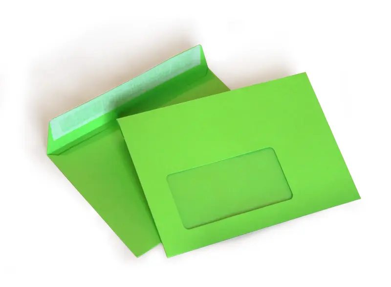 Briefumschlag mit Fenster (grün) DIN C6 114x162 mm 120g/m² haftklebend (508AF)