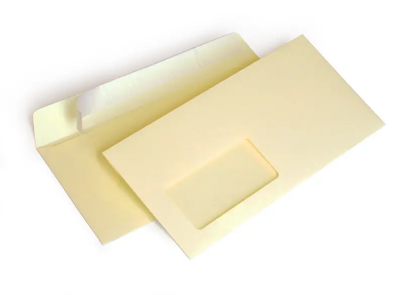 Briefumschlag mit Fenster (Vanille) DIN lang 114x229mm 120g/m² haftklebend (200AF)