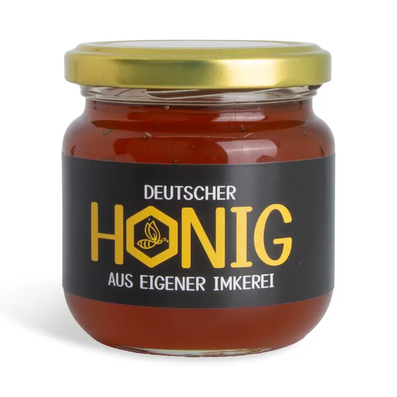 Brummender Bernd – Rechteckiges Honigetikett 250g (Twist-Off)
