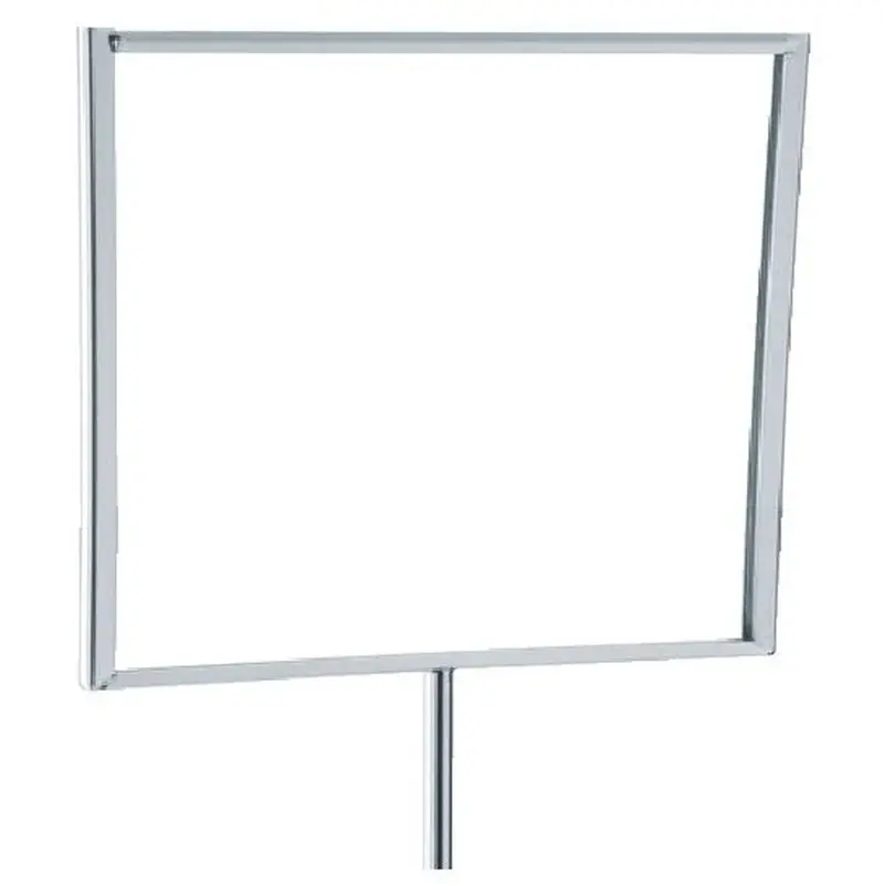 Cadre porte-affiche métal chromé sur tige – A4 ou A3