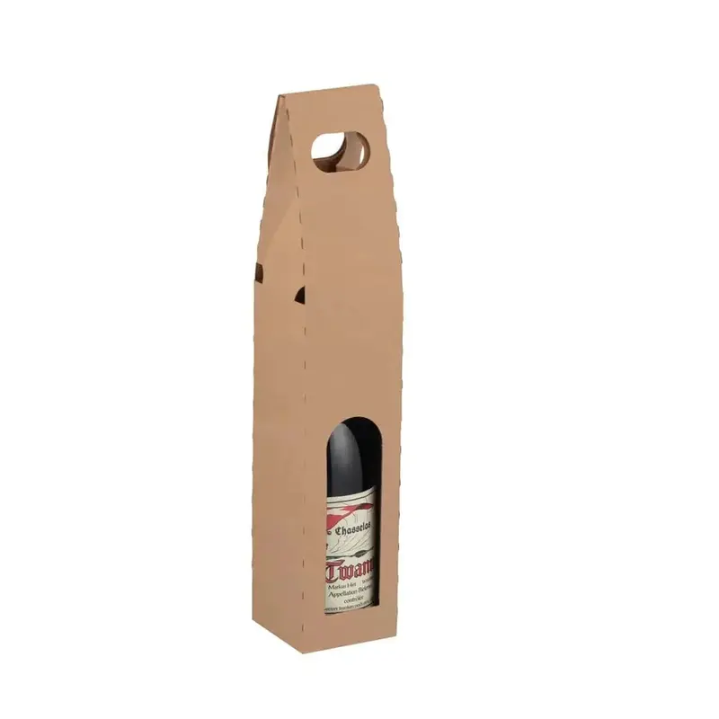 Carton portatif pour bouteilles – Kraft ou Noir – 1, 2 ou 3 bouteilles