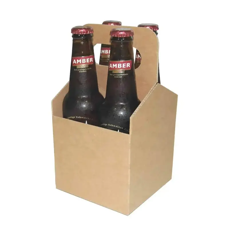 Carton portatif pour petites bouteilles – 4 ou 6 bouteilles