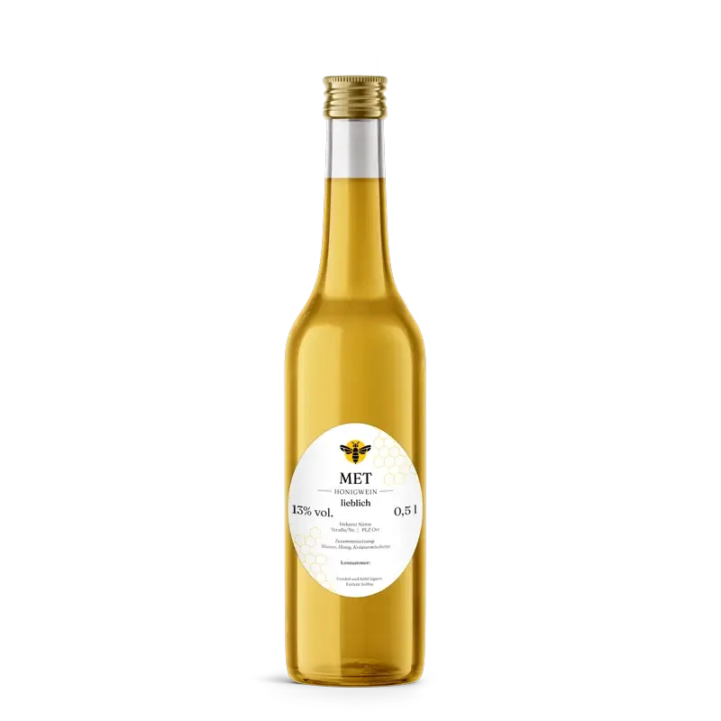 Charmanter Charly – Ovales Flaschenetikett 70x90mm für 500ml Met