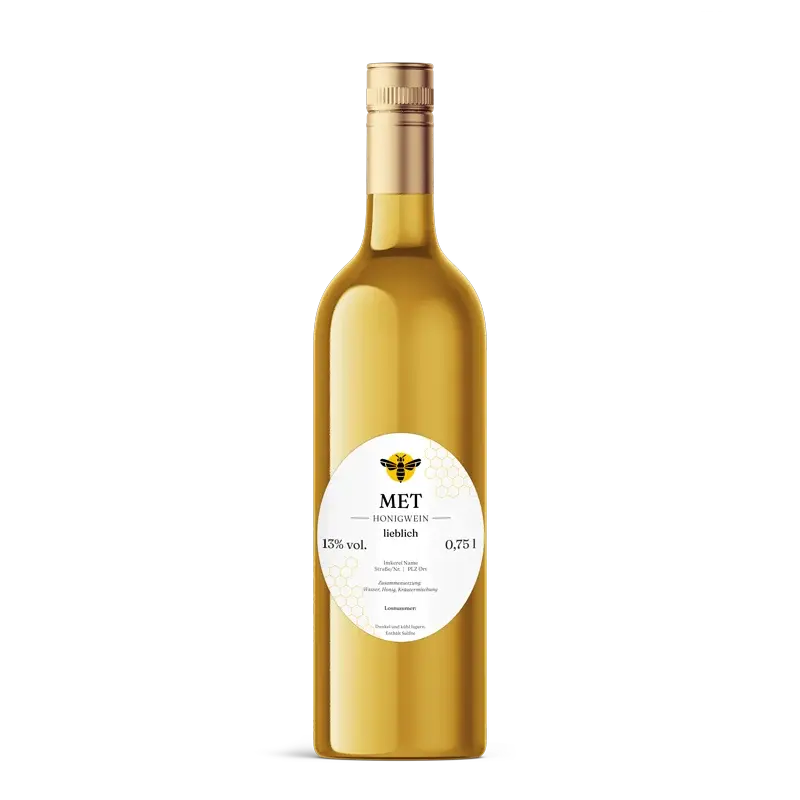 Charmanter Charly – Ovales Flaschenetikett 80x100mm für 750ml Met