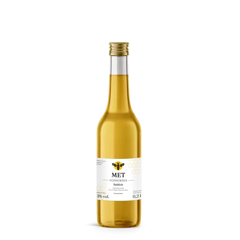 Charmanter Charly – Rechteckiges Flaschenetikett 70x60mm für 200ml Met