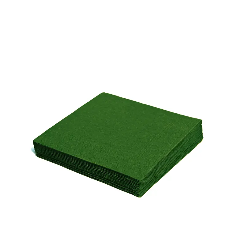 Cocktail Servietten Dunkelgrün, 24 × 24 cm, 2-lagig, 2000 Stk.