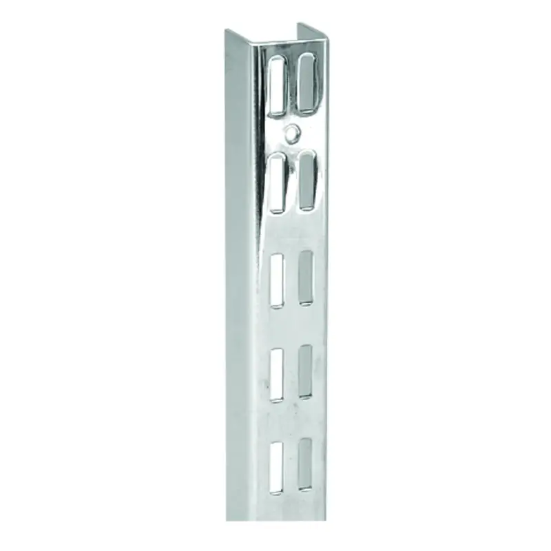 Crémaillère murale double rainure H 240 cm – Chromé, Noir ou Blanc
