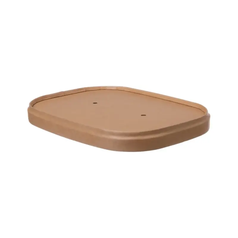 Deckel für Salatschalen "PE" (500-1000ml), Pappe, rechteckig, braun