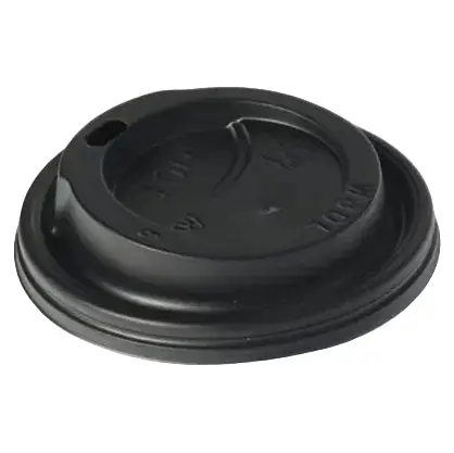 Dom-Deckel, PS "To Go" rund Ø 8 cm · 2,4 cm schwarz von Papstar
