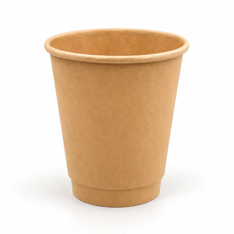 Doppelwandige Pappbecher 200 ml – Kraft Braun