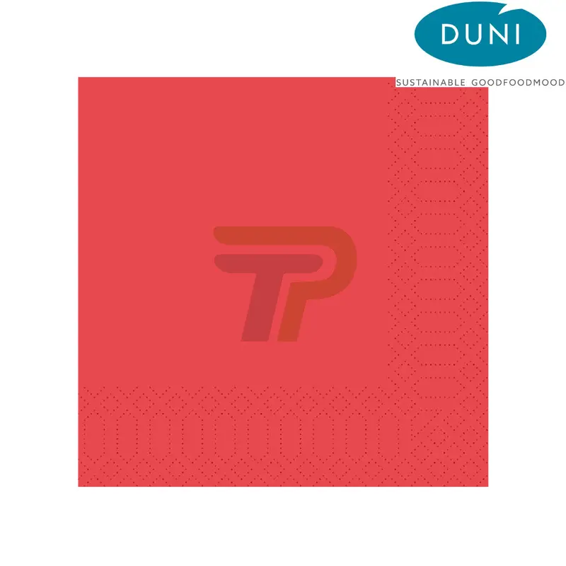 DUNI Zelltuchservietten 40cm x 40cm (3-lagig, 1/4 Falz, rot)