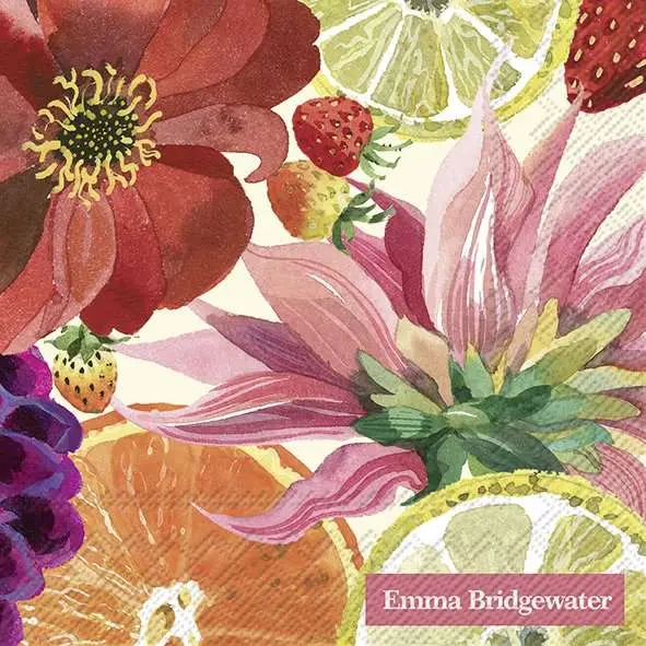 Emma BRIDGEWATER, Cocktail Servietten, Früchte&Blumen
