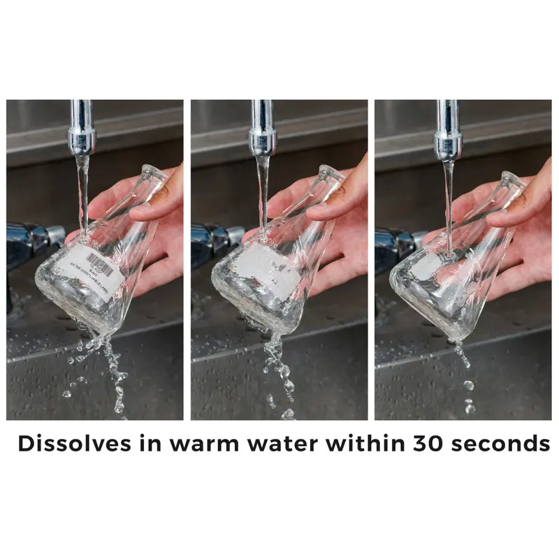 Endlosmaterial-Spender mit Trägermaterialentferner und Set mit wasserlöslichen Etiketten