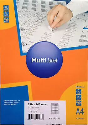 Etiketten - 2 St. pro A4 Blatt - Weiß(40210148)