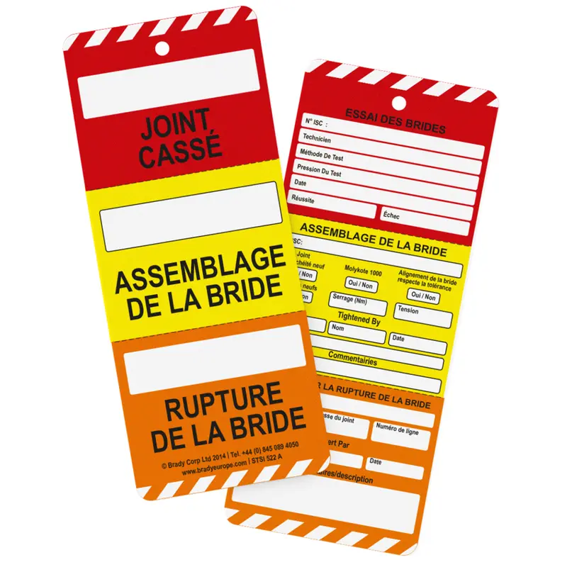 Etiquette en 3 parties Bride (produit francophone)