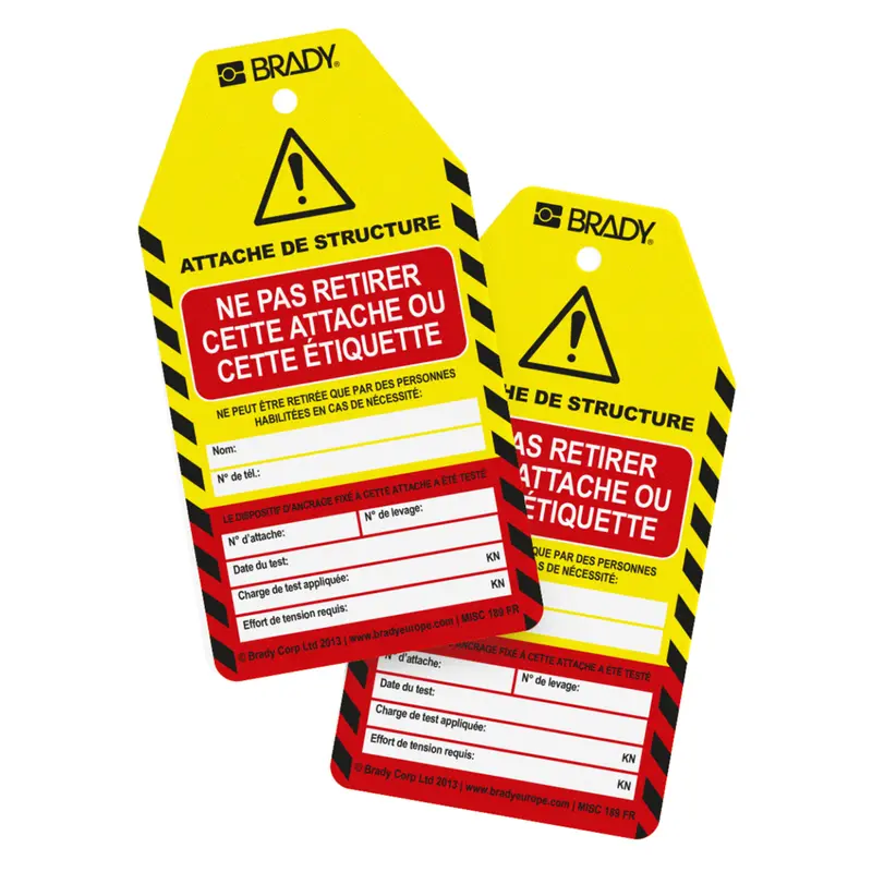 Etiquette Scafftag (produit francophone)