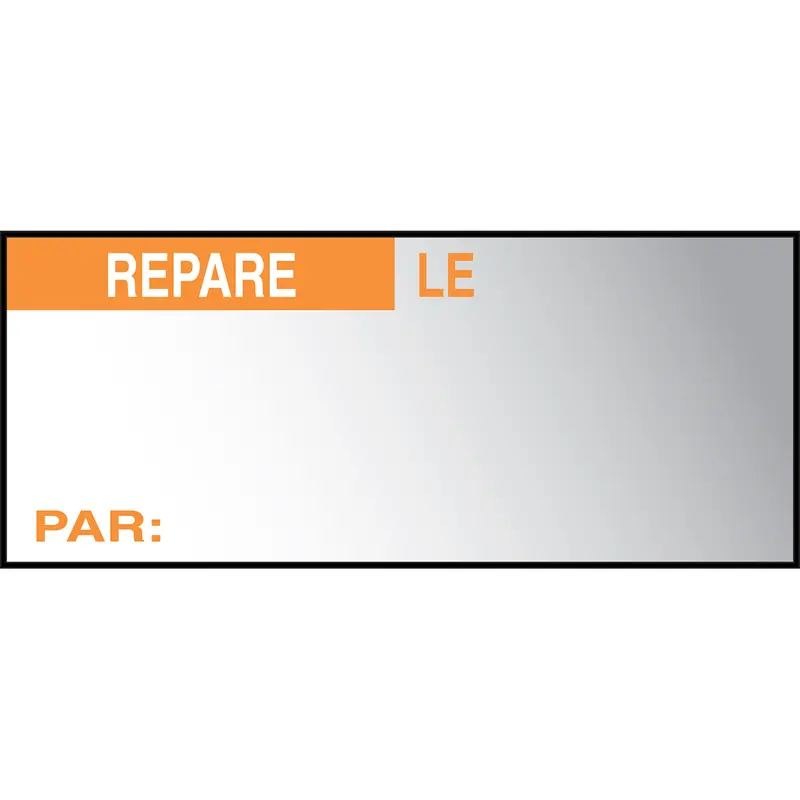 Etiquettes à compléter en aluminium (produit francophone)