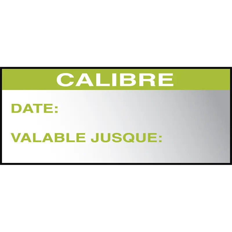 Etiquettes à compléter en aluminium (produit francophone)