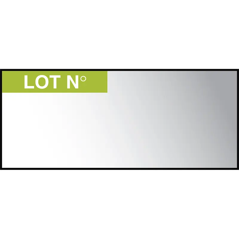 Etiquettes à compléter en aluminium (produit francophone)