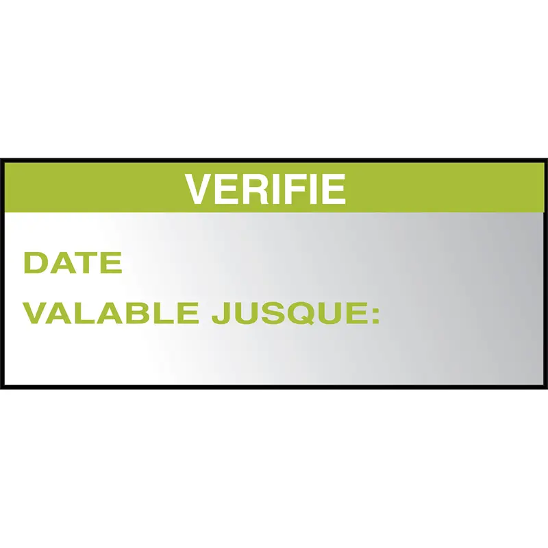 Etiquettes à compléter en aluminium (produit francophone)