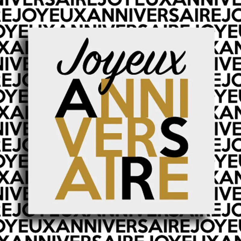 Étiquettes adhésives Joyeux Anniversaire — boîte de 500