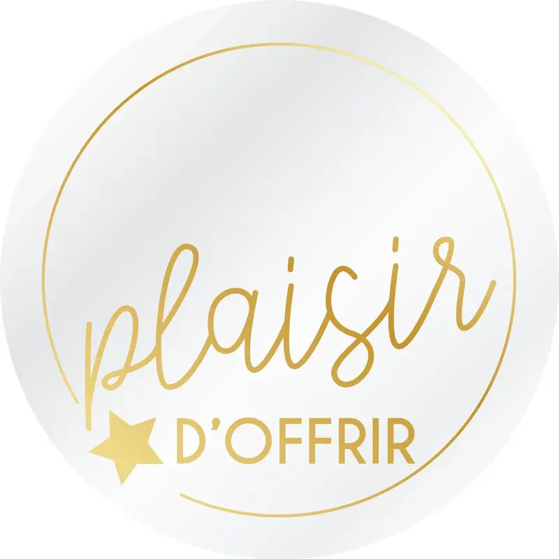 Étiquettes adhésives «Plaisir d'offrir» — boîte de 500