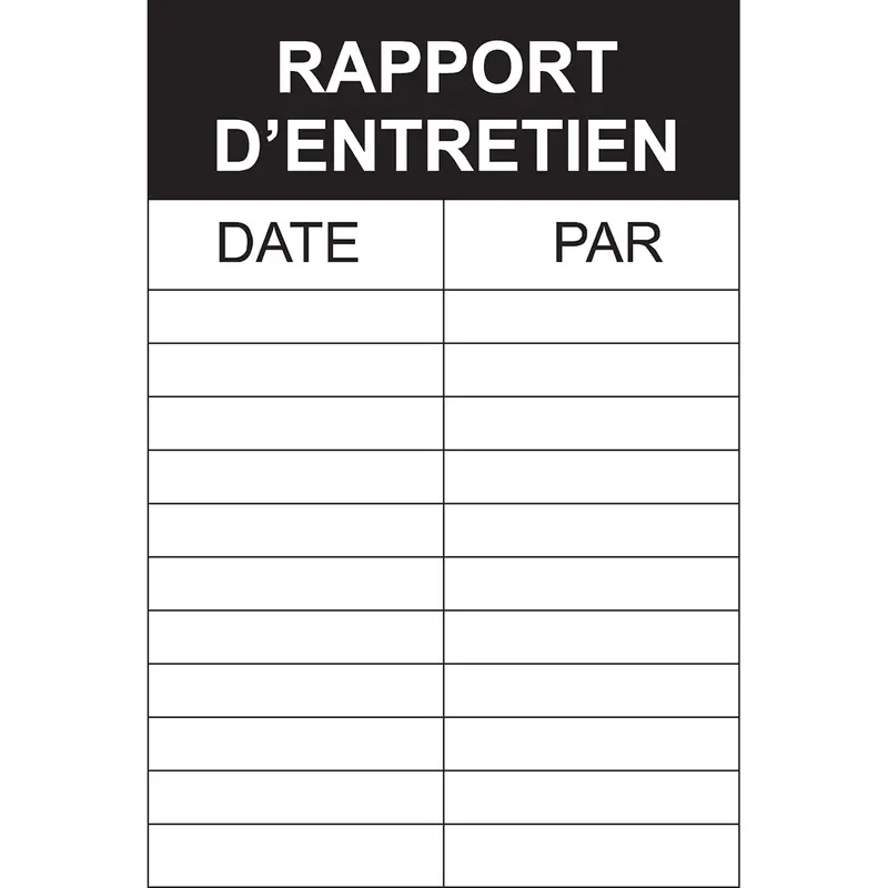 Etiquettes d’entretien (produit francophone)