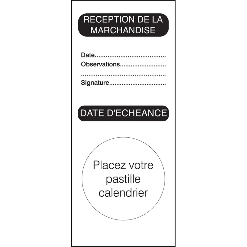 Etiquettes d’inspection (produit francophone)