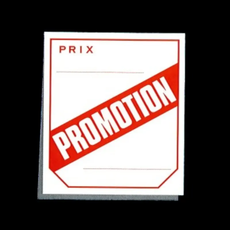 Étiquettes promotionnelles papier 52 x 120 mm — boîte de 1000