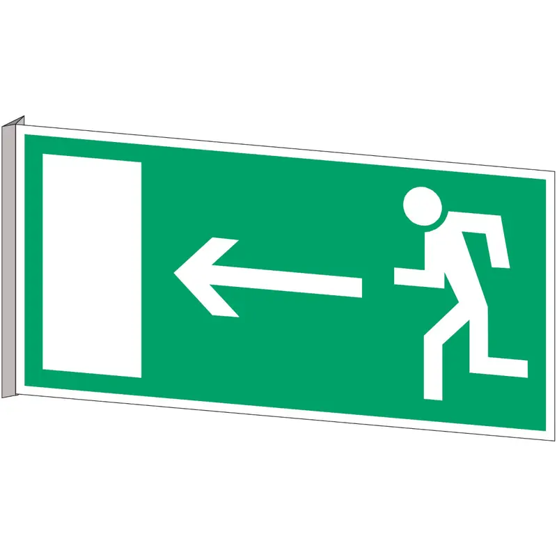 Fahnen- und Winkelschilder - Notausgang