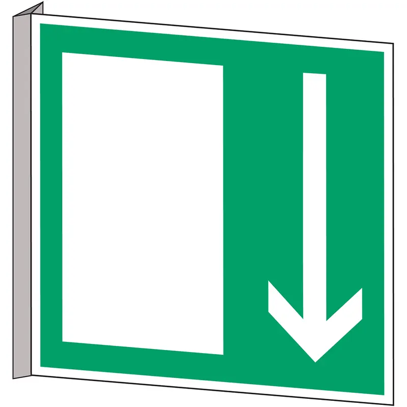 Fahnen- und Winkelschilder - Notausgang