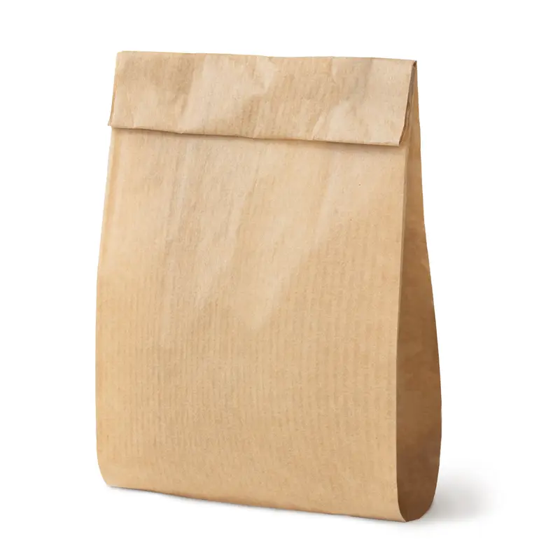 Faltenbeutel 12x21 cm, braun, 1000 Stück