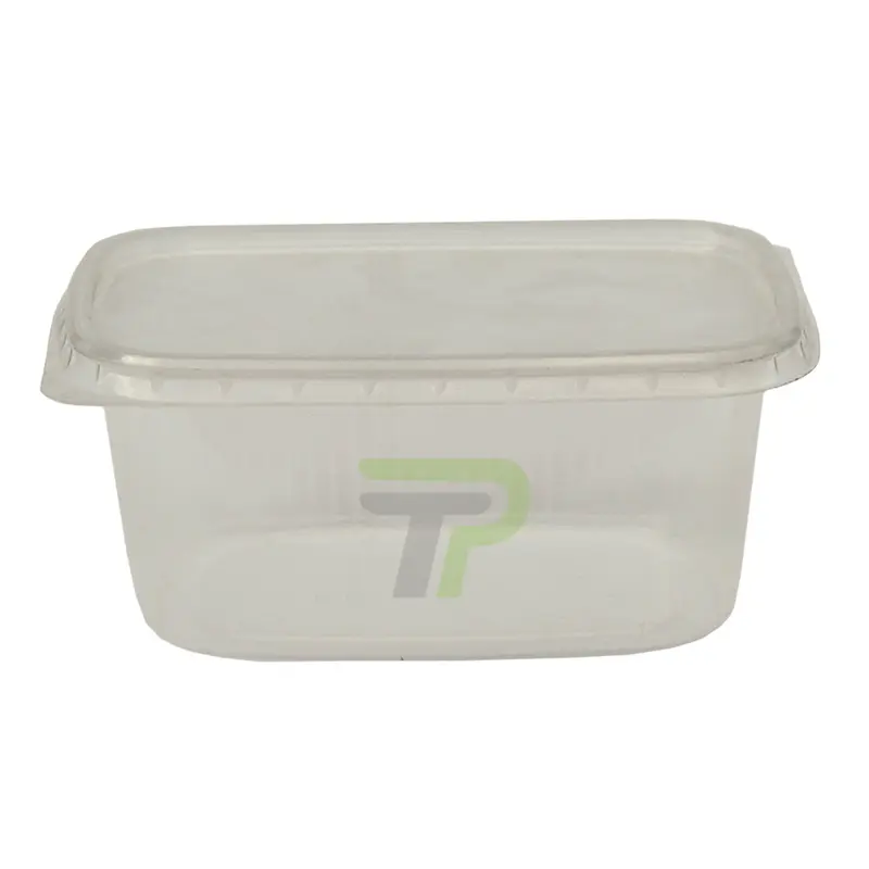 Feinkostbecher 250ml - eckig, klar mit Deckel