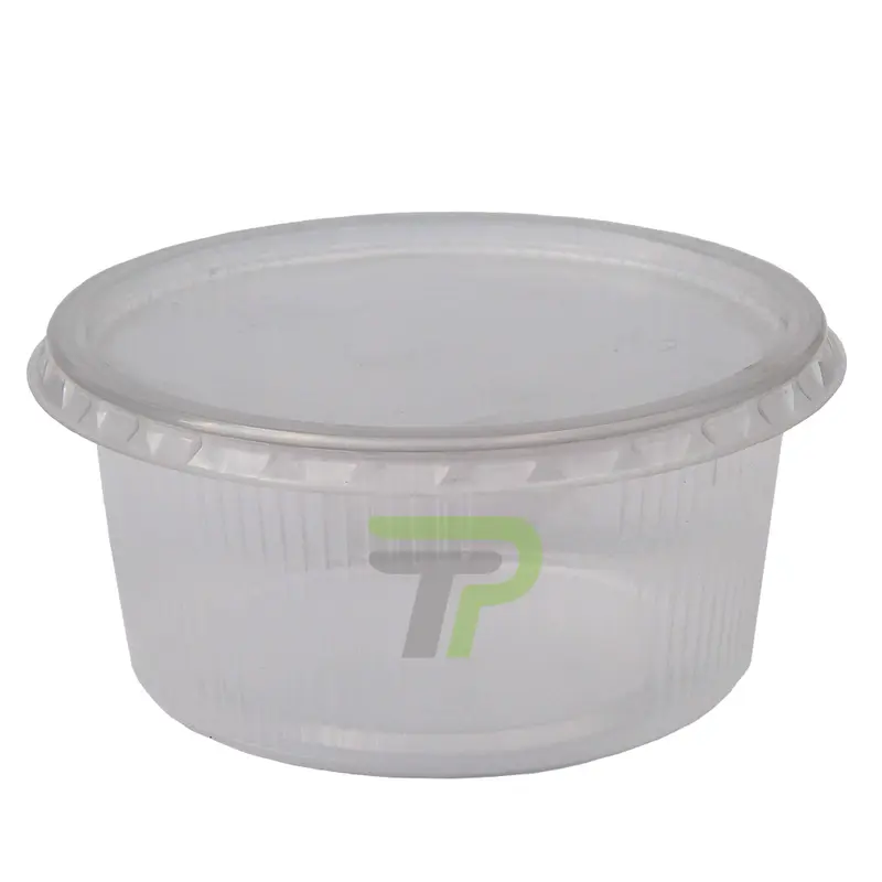 Feinkostbecher 250ml - rund, klar mit Deckel