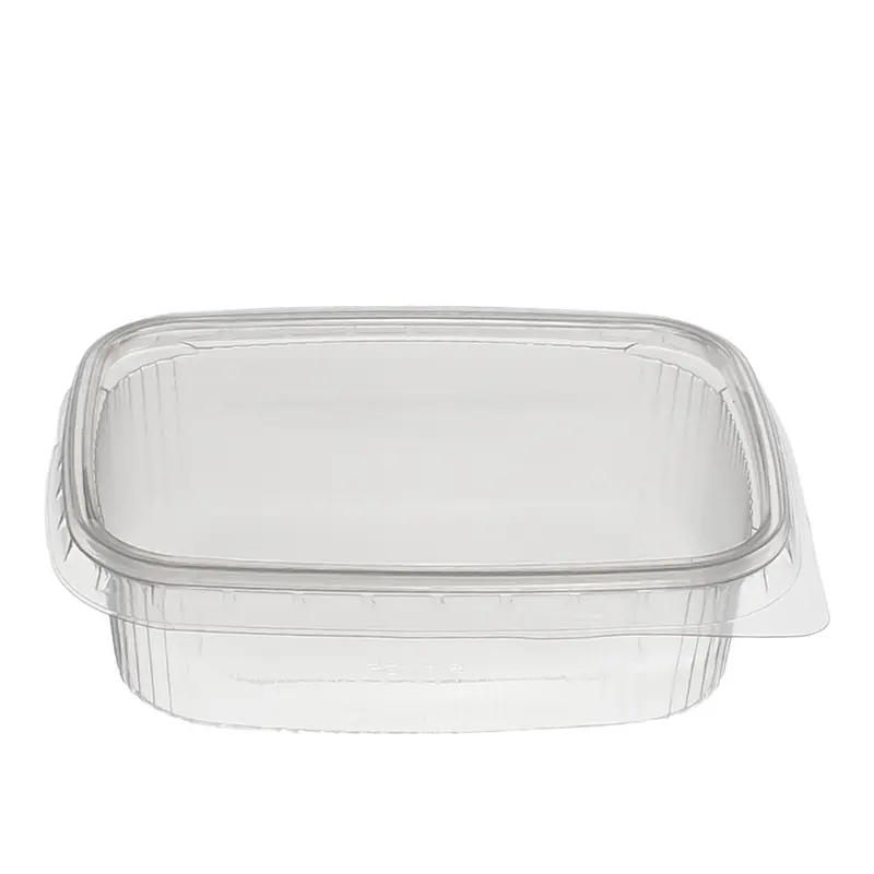 Feinkostbecher – PP, 125 ml, 108 × 81 × 27 mm, eckig, Kombi-Verpackung mit Deckel