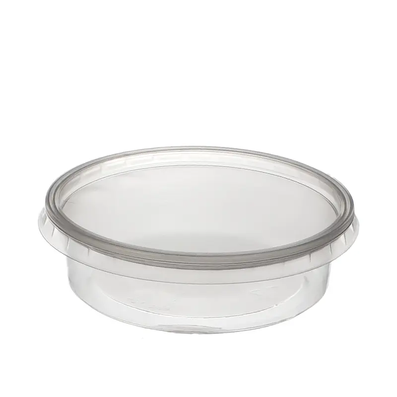 Feinkostbecher – PP, 200 ml, Ø101 × 44 mm, rund, Kombi-Verpackung mit Deckel