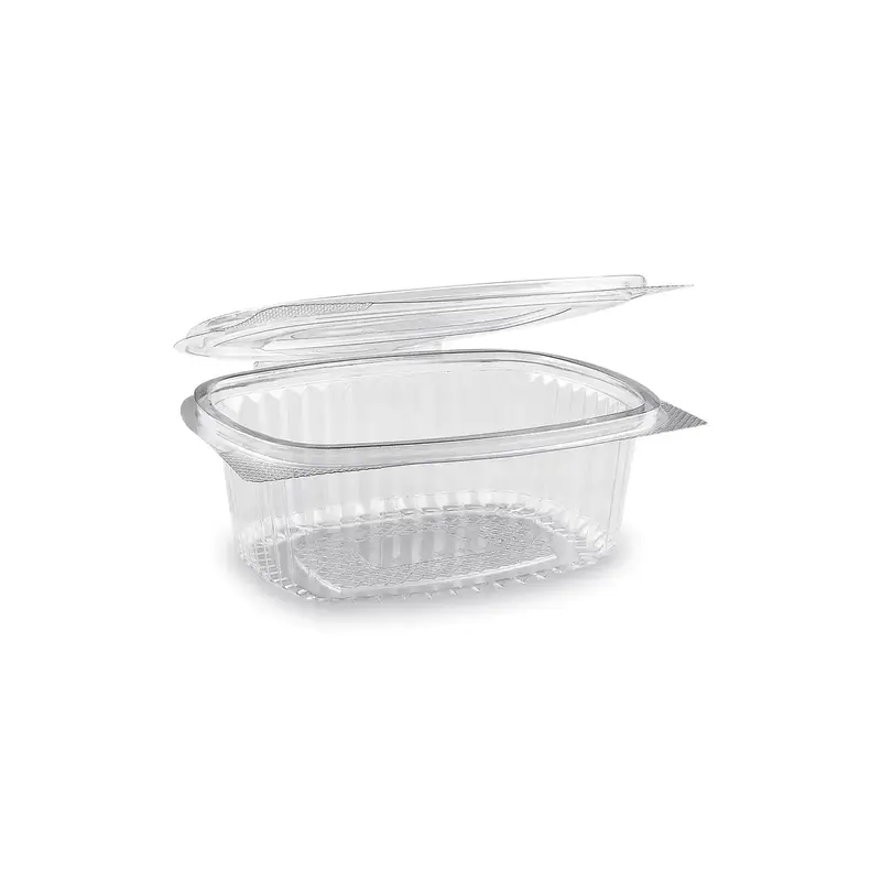 Feinkostbecher (rPET) mit Deckel oval klar 500ml