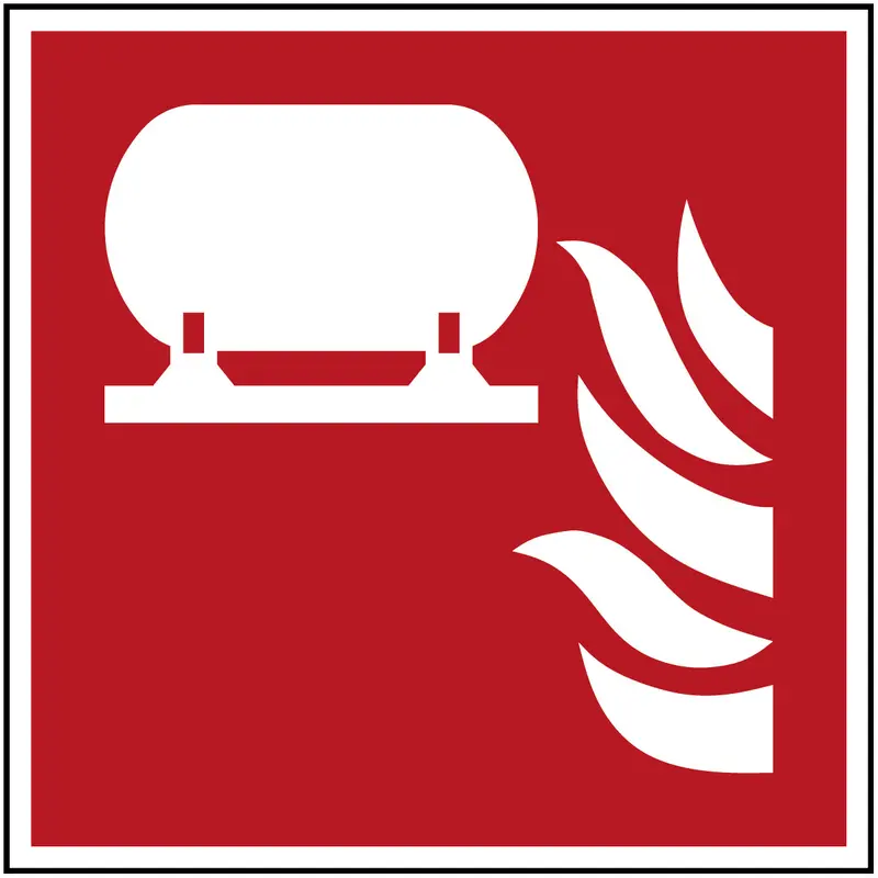 Fest eingebaute Feuerlösch-Einrichtung - ISO 7010