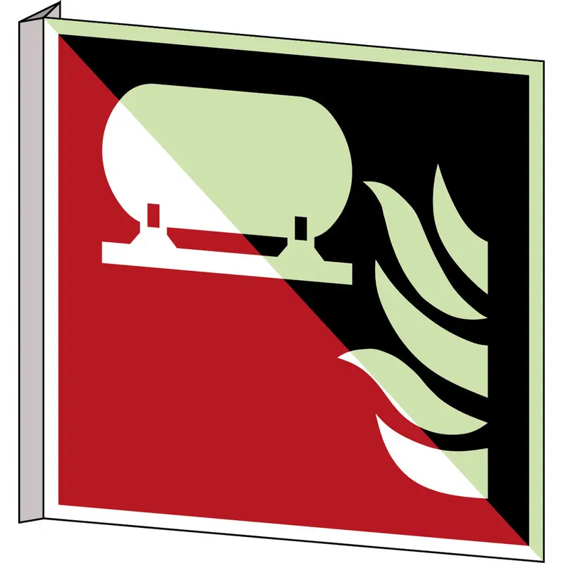 Fest eingebaute Feuerlösch-Einrichtung - ISO 7010