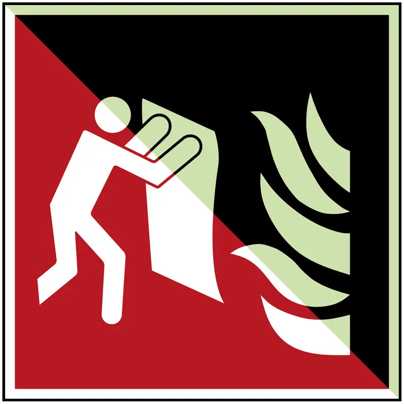 Feuerlöschdecke - Sicherheitsschild - ISO 7010