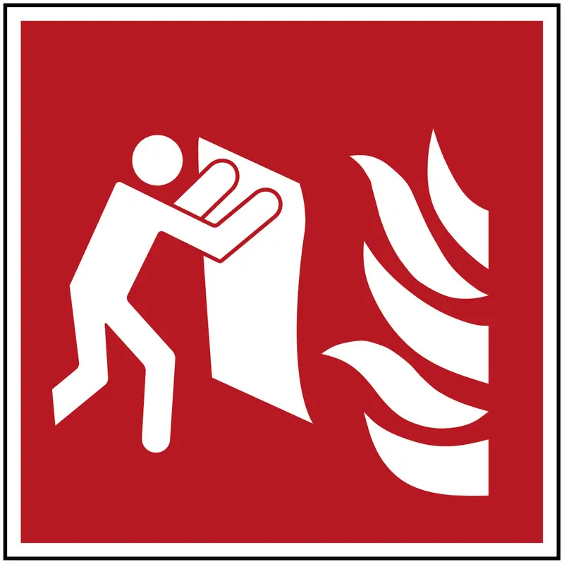 Feuerlöschdecke - Sicherheitsschild - ISO 7010