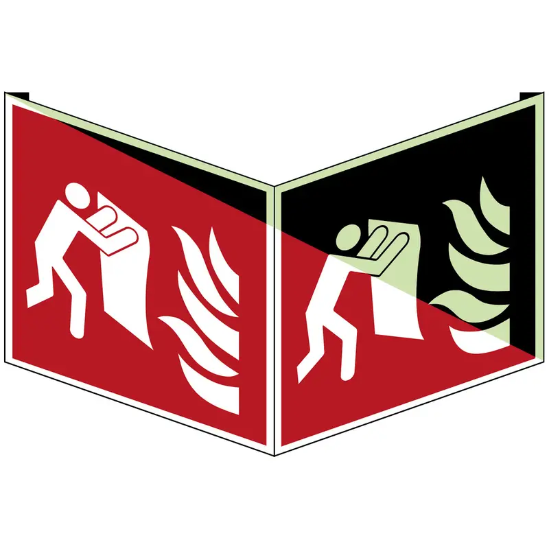 Feuerlöschdecke - Sicherheitsschild - ISO 7010