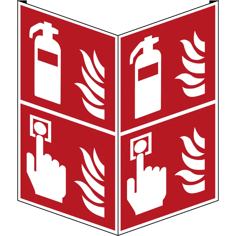 Feuerlöschschlauch und Brandmelder - ISO 7010