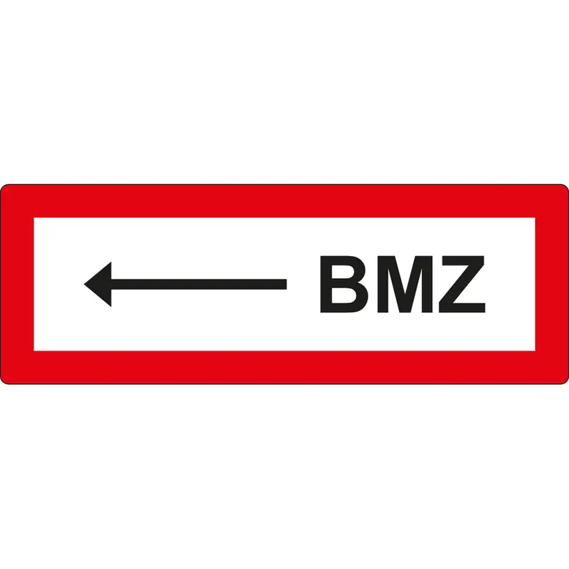 Feuerwehrschilder gemäss DIN 4066 D1 - BMZ links
