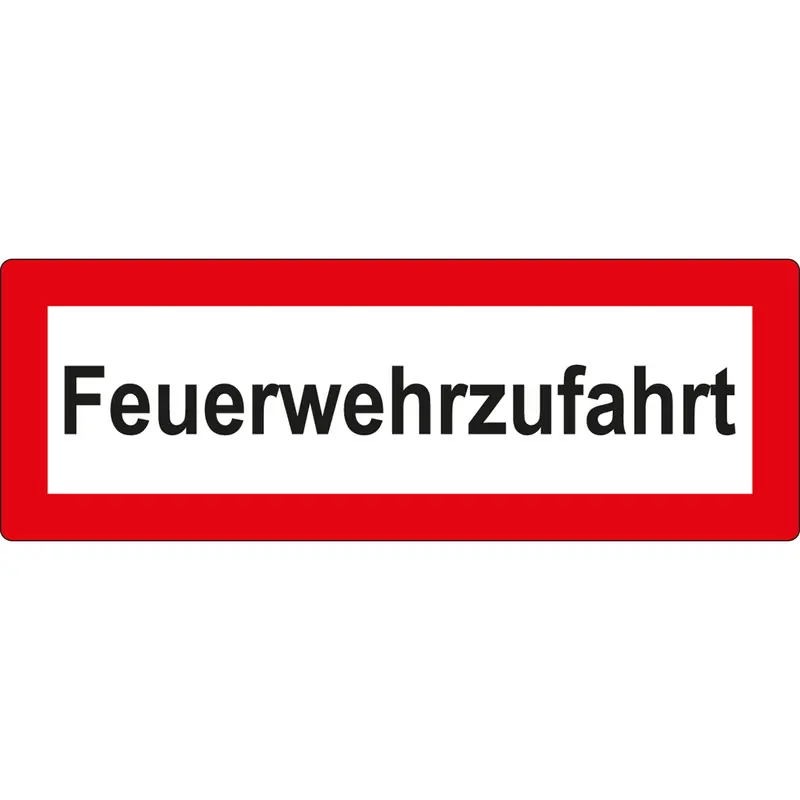 Feuerwehrschilder gemäss DIN 4066 D1 - Feuerwehrzufahrt