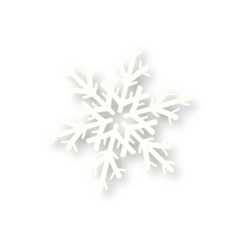 Flocon de neige décoratif à suspendre – PVC blanc 42 x 48 cm