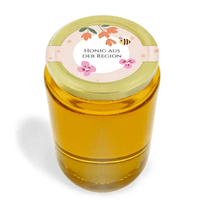 Florale Fiona – Honigetikett mit doppeltem Frischesiegel 1000g (Twist-Off)